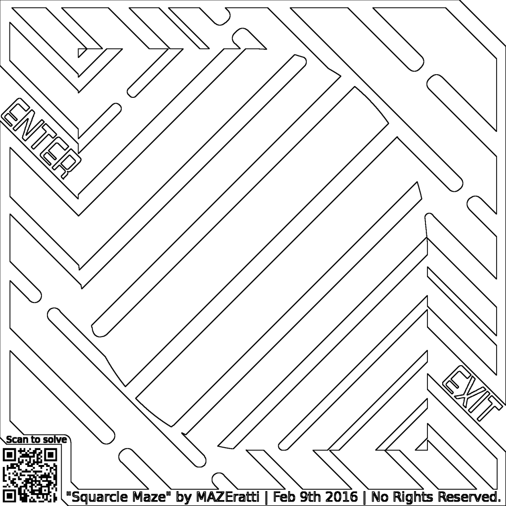  Squarcle Maze in coloring page